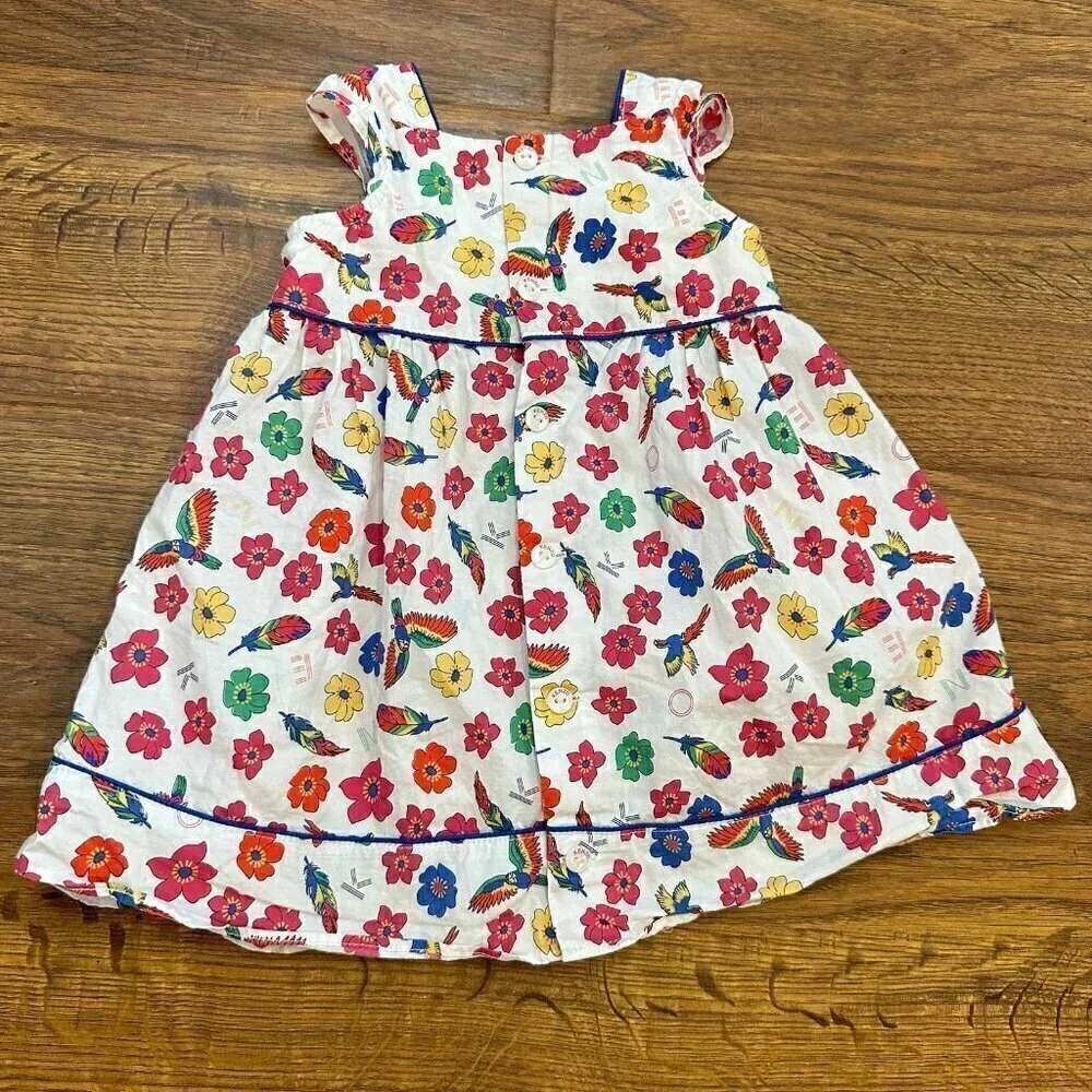 Kenzo kids tropical cotton dress